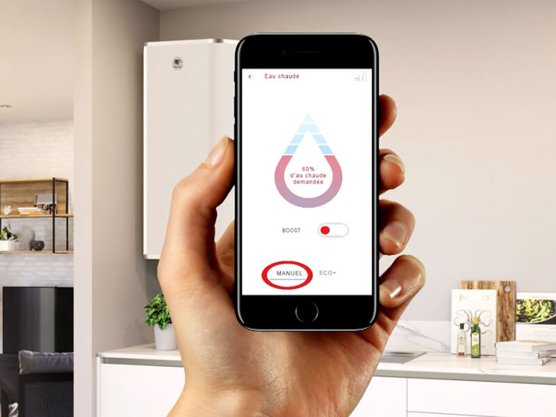 L'application mobile pour gérer le chauffe-eau électrique Malicio 3 à distance