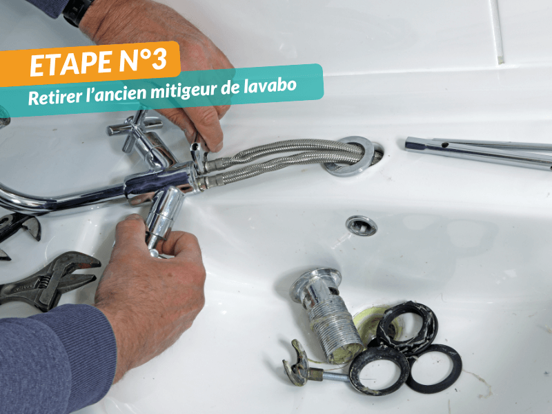 Retirer l'ancien mitigeur de lavabo